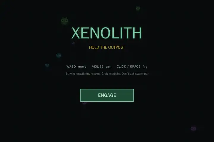 grok-4.6 — Top-down alien shooter