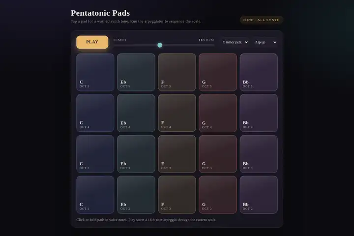 grok-4.6 — Arpeggiator pad