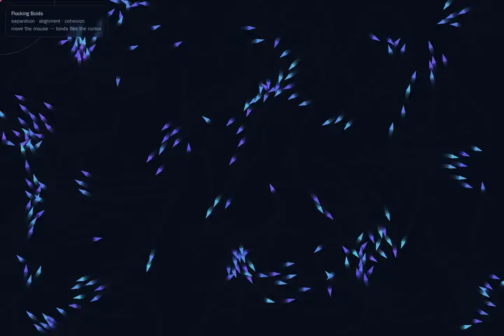 qwen3.8-max — Boids flocking