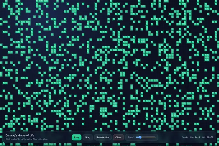 grok-4.6 — Conway's Game of Life