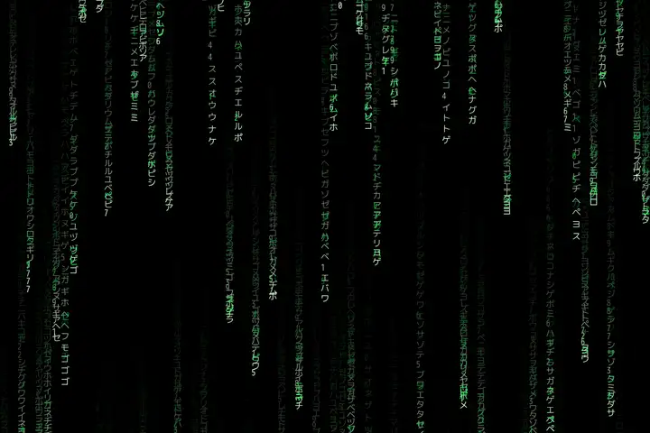 Matrix digital rain