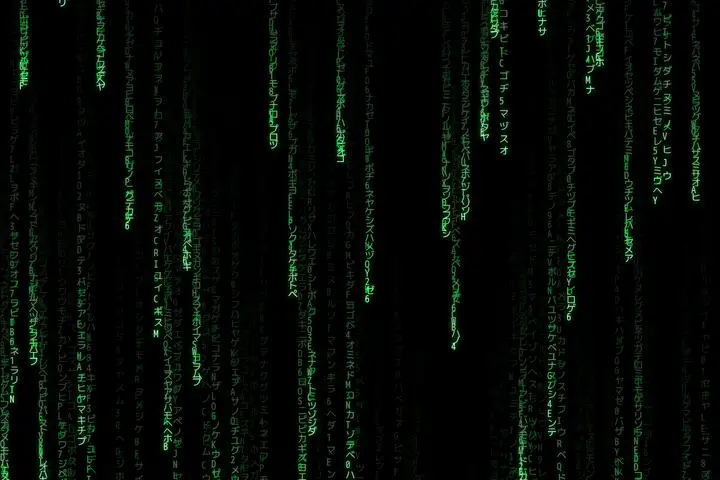 Matrix digital rain