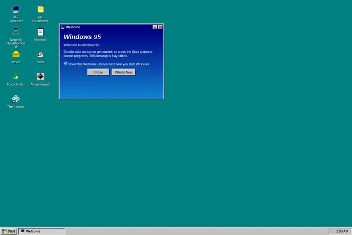 grok-4.6 — Windows 95 desktop