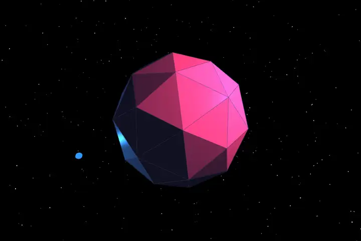 Rotating icosahedron