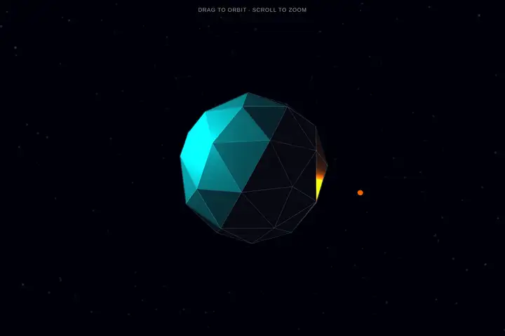 Rotating icosahedron