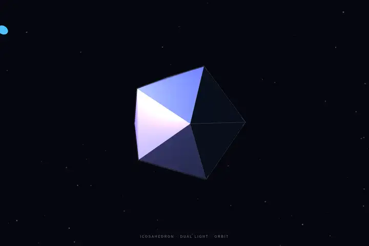 qwen3.8-2.4t-a95b — Rotating icosahedron