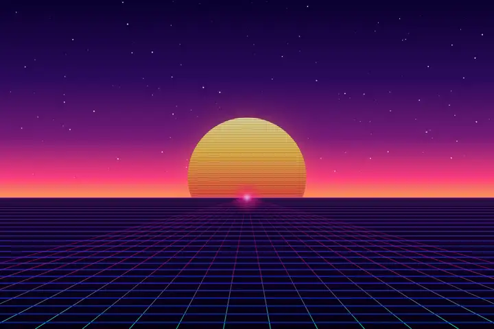 Synthwave sunset