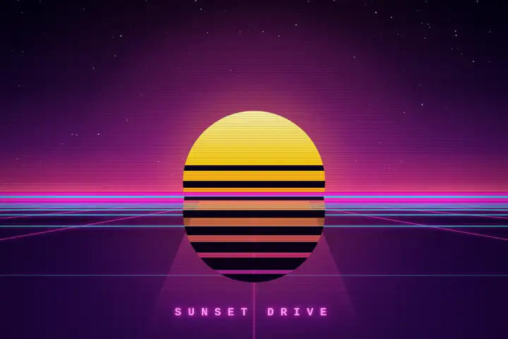 qwen3.8-2.4t-a95b — Synthwave sunset