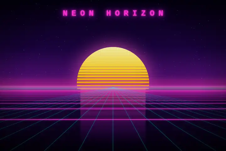 Synthwave sunset