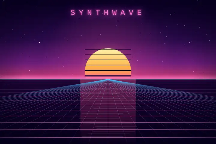 Synthwave sunset